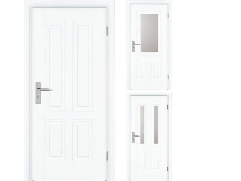 Stiltüre PRIMO PM4, Weißlack Exklusiv ähnl. RAL 9016, Rundkante KR