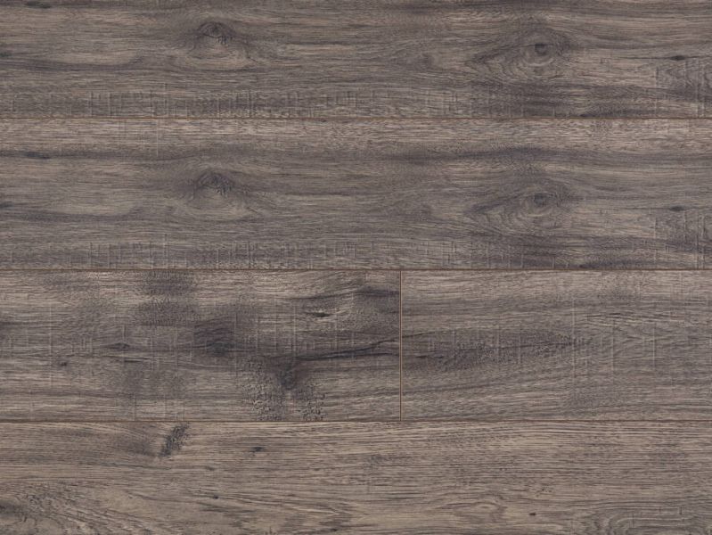 Hickory grau, Laminatboden 1-Stab, Klick (push-down), 4-seitig gefast, Trittschall: Nein
