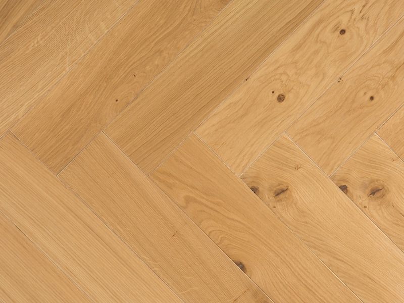Eiche Zweischicht-Parkett naturgeölt, farblos, Nut und Feder