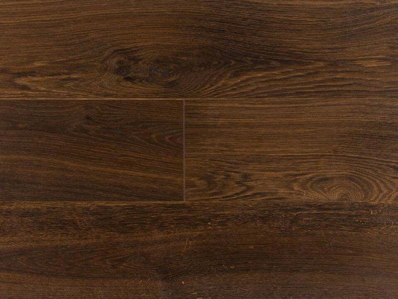 Räuchereiche Landhausdiele Zweischichtparkett naturgeölt, farblos, 1-Stab, Nut und Feder