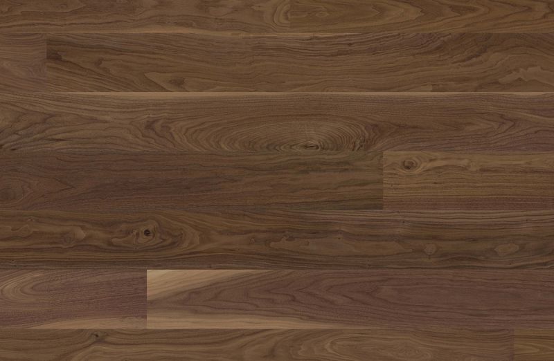 Nussbaum amerik. Landhausdielen Parkett, Klick (push-down), gerade Kante, natur