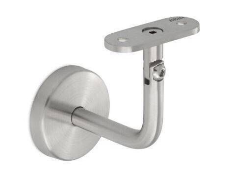 Handlaufhalter Modell 4 mit Gelenkbügel und gerader Auflageplatte 