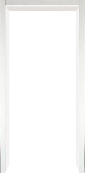 Designzarge, DUO 55, Weißlack ähnl. RAL 9016, gefast