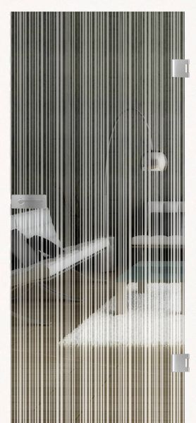 Glastür, ACHAT VERTICAL 575 by Brigitte Steffen, Weißglas, VSG
