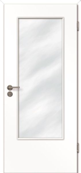 CPL Türen, Uni Arktis Weiß, Lichtausschnitt, Rundprofil 2-seitig (längs)