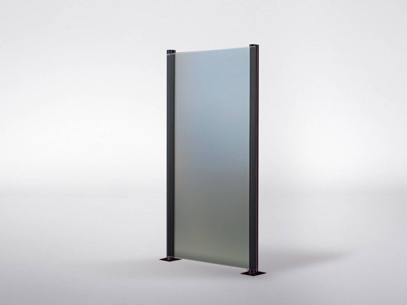 Sichtschutzzaun Glas Siebdruck satiniert