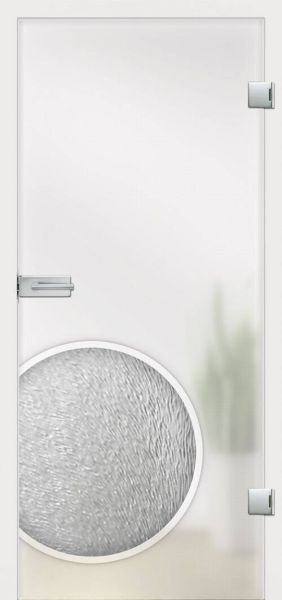 Glastür, CHINCHILLA WEIß, Floatglas, ESG
