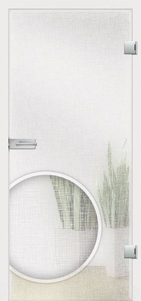 Glastür, MIKA, Weißglas, ESG