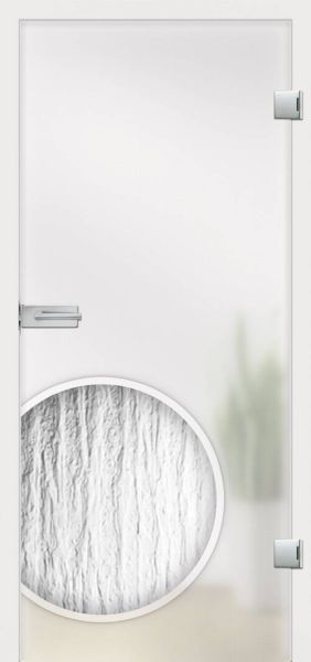 Glastür, SILVIT WEIß, Floatglas, ESG