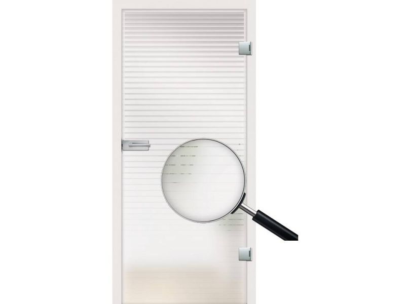 Glastür TENDA, Weißglas, ESG