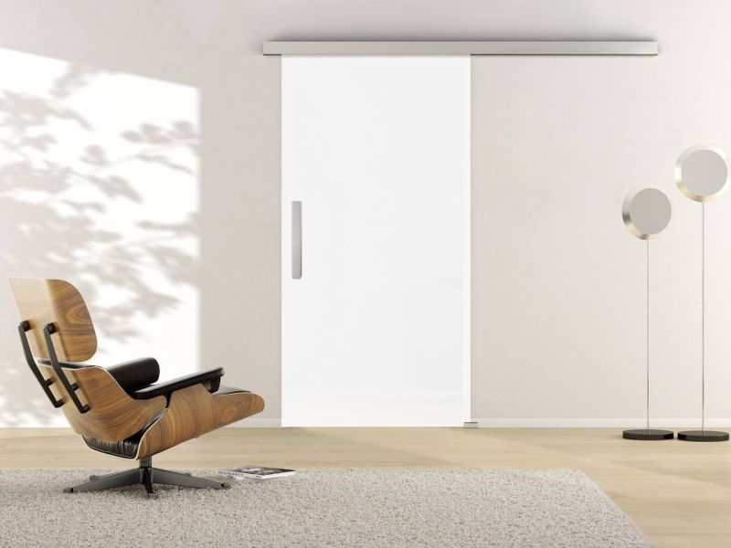 Glasschiebetüre, FROSTED WHITE 682, Weißglas
