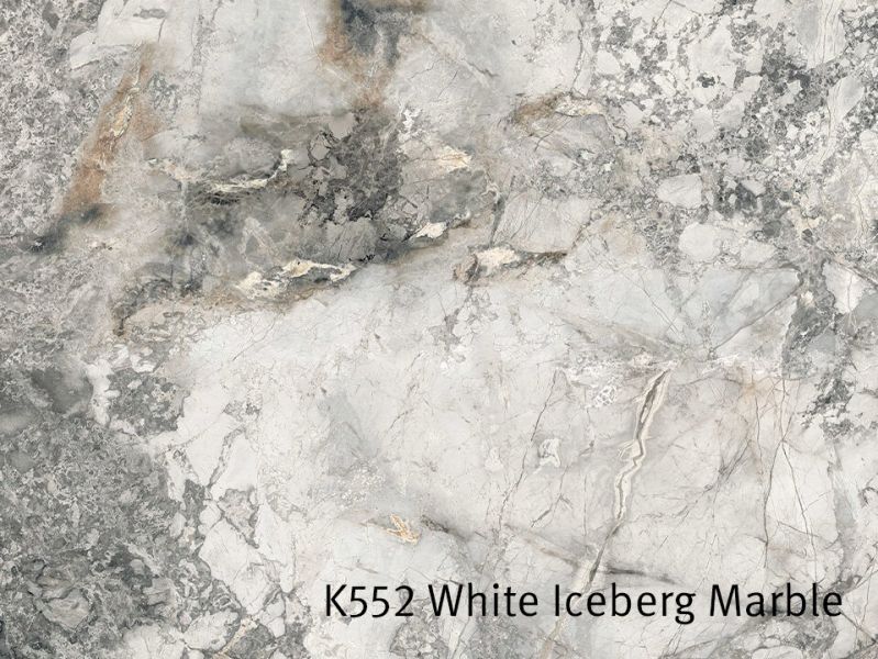 Schichtstoffplatten K552 White Iceberg Marble, SU super matt