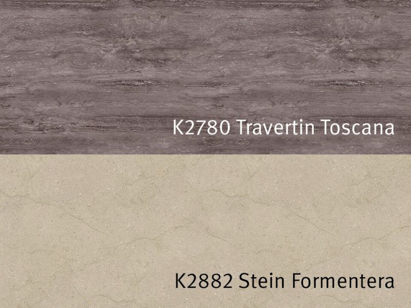 Nischenrückwandplatten K2780 CN Travertin Toscana / K2882 CN Stein Formentera