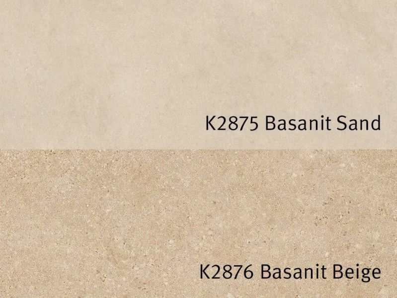 Nischenrückwandplatten K2875 CN Basanit Sand / K2876 CN Basanit Beige