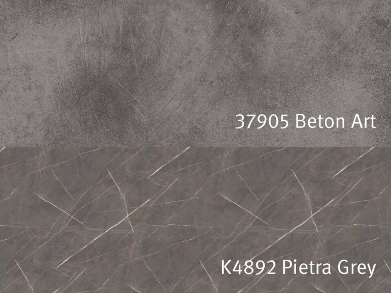Nischenrückwandplatten 37905 DP Beton Art / K4892 DP Pierta Grey