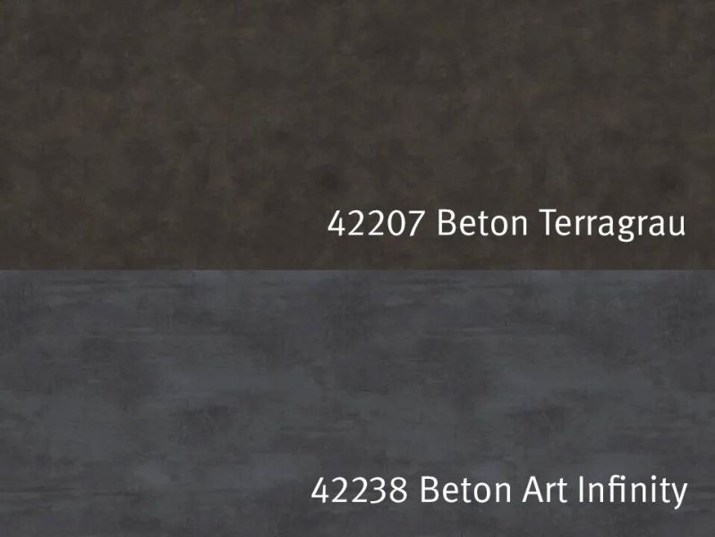 Nischenrückwandplatten 42207 DP Beton Terragrau / 42238 DP Beton Art Infinity