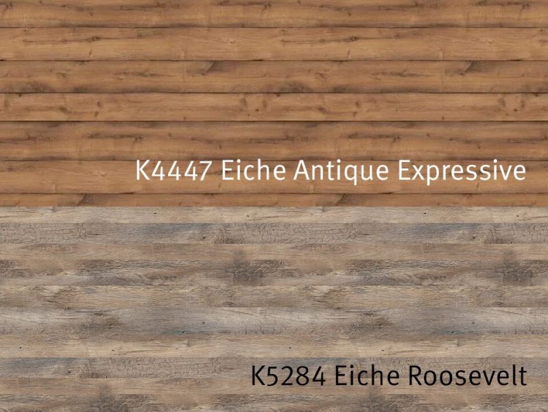Nischenrückwandplatten K4447 AN Eiche antique expressive / K5284 AN Eiche Roosevelt