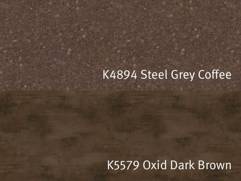 Nischenrückwandplatten K4894 DP Steel Grey Coffee / K5579 DP Oxid Dark Brown