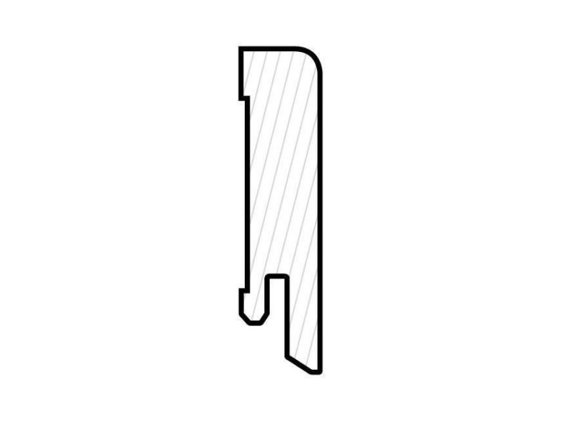 Sockelleisten furniert CUBE, Eiche Braun, mattlack