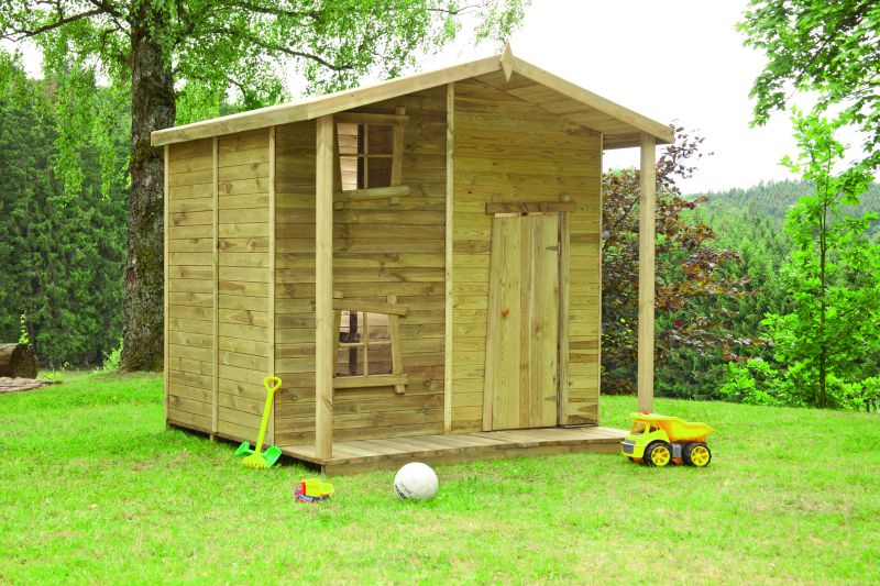 Kinderspielhaus Anna, Kiefer kesseldruckimprägniert, zweistöckig