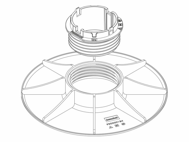 Höhenverstellbarer Drehfuß Twinson Click