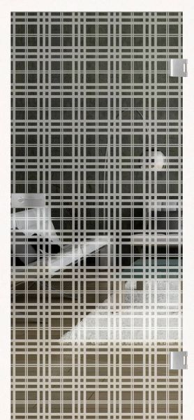 Glastür, TARTAN CLASSIC 562, Weißglas, ESG