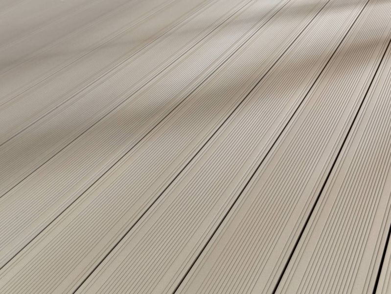 Terradura Breitdiele massiv, Naturfaser - NFC, Steingrau