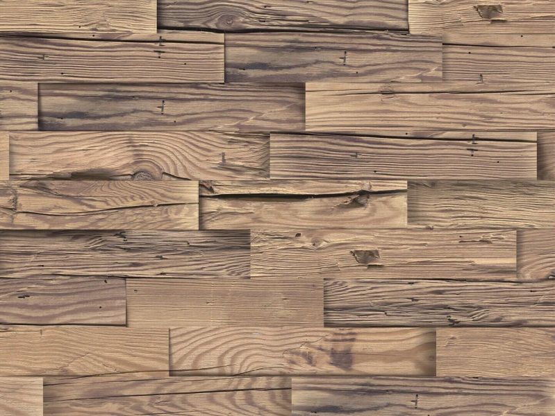 Dreischichtplatten Altholzdesign Split TIROL S-02 - Digitaldruck, original gehackt, 1seit. bedruckt - Rückseite Fichte