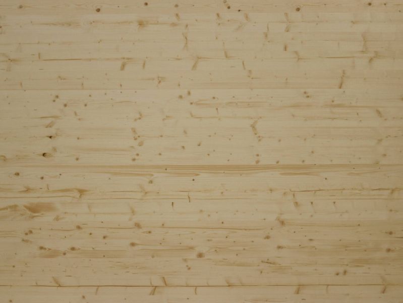 Dreischichtplatten Fichte, Qual. 6. Habis-Zimmerer - einseitig geschlossen, ausgeprägtere Holzmerkmale möglich