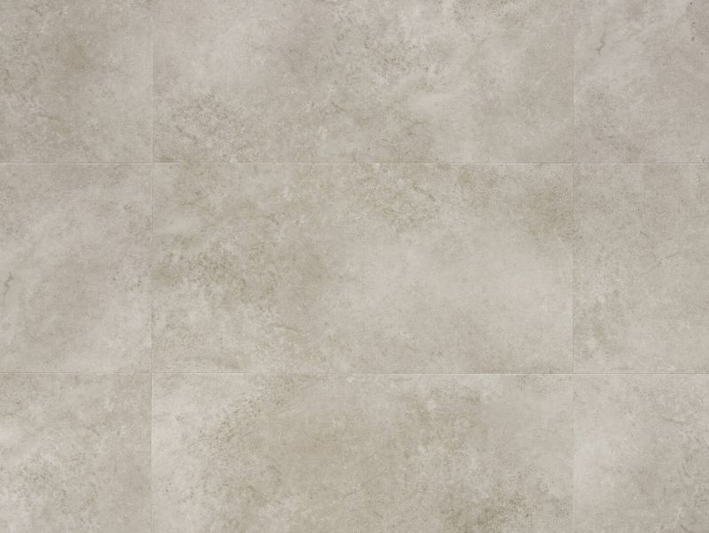 Vinylboden Zenith grau, Fliese, Klick (push-down), wasserfester Vollkunststoff, 4-seitig gefast