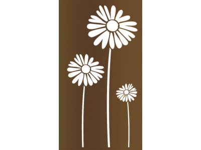 Sichtschutzzaun Cortenstahl Blumen