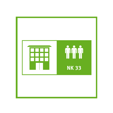 NK 33:
Ideal für den gewerblichen Bereich mit starker Beanspruchung
wie z. B. Großraumbüros, Kaufhäuser und öffentliche Gebäude.