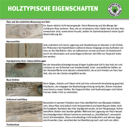 Katalog Holztypische Eigenschaften