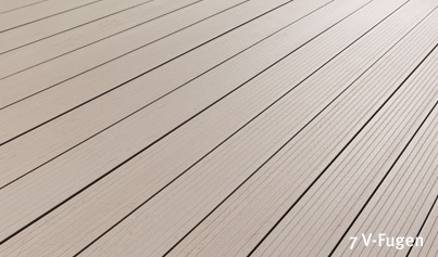 Terradura Terrassendiele BiColor Kombiprofil 7V-Fugen